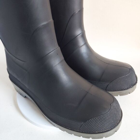 Vintage LL Bean Rain Boots Size 9 Insulated Black Rubber Womens Made In Canada - Picture 2 of 14